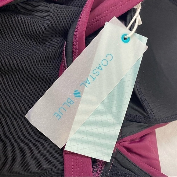 NEW NWT COASTAL BLUE Wrap Halter One Piece Swimsuit MEDIUM - Picture 6 of 9